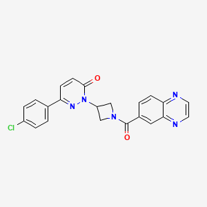 6-(4-Chlorophenyl)-2-[1-(quinoxaline-6-carbonyl)azetidin-3-yl]pyridazin-3-one