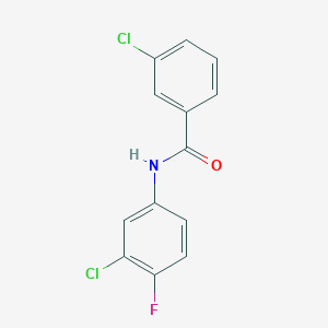 molecular formula C13H8Cl2FNO B2373649 3-chloro-N-(3-chloro-4-fluorophenyl)benzamide CAS No. 349128-37-6