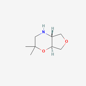 molecular formula C8H15NO2 B2373651 Rac-(4aR,7aS)-2,2-dimethyl-hexahydro-2H-furo[3,4-b]morpholine CAS No. 1969287-49-7