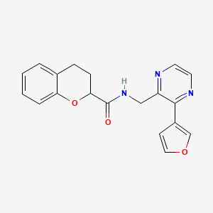 N-((3-(furan-3-yl)pyrazin-2-yl)methyl)chroman-2-carboxamide