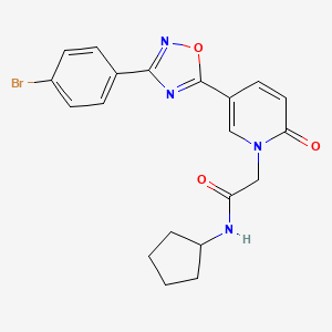 2-(5-(3-(4-bromophenyl)-1,2,4-oxadiazol-5-yl)-2-oxopyridin-1(2H)-yl)-N-cyclopentylacetamide