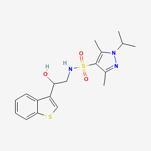 N-(2-(benzo[b]thiophen-3-yl)-2-hydroxyethyl)-1-isopropyl-3,5-dimethyl-1H-pyrazole-4-sulfonamide