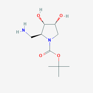 Tert-butyl (2S,3S,4R)-2-(aminomethyl)-3,4-dihydroxypyrrolidine-1-carboxylate