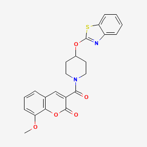 3-(4-(benzo[d]thiazol-2-yloxy)piperidine-1-carbonyl)-8-methoxy-2H-chromen-2-one