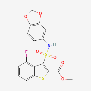 Methyl 3-(1,3-benzodioxol-5-ylsulfamoyl)-4-fluoro-1-benzothiophene-2-carboxylate
