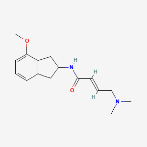 (E)-4-(Dimethylamino)-N-(4-methoxy-2,3-dihydro-1H-inden-2-yl)but-2-enamide