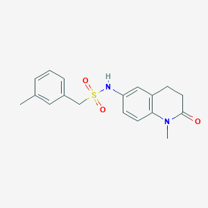 molecular formula C18H20N2O3S B2373690 N-(1-methyl-2-oxo-1,2,3,4-tetrahydroquinolin-6-yl)-1-(m-tolyl)methanesulfonamide CAS No. 922005-48-9