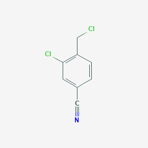 molecular formula C8H5Cl2N B2373694 3-Chloro-4-(chloromethyl)benzonitrile CAS No. 64262-07-3