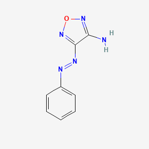 molecular formula C8H7N5O B2373696 4-Phenyldiazenyl-1,2,5-oxadiazol-3-amine CAS No. 53454-70-9