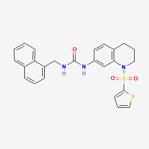 1-(Naphthalen-1-ylmethyl)-3-(1-(thiophen-2-ylsulfonyl)-1,2,3,4-tetrahydroquinolin-7-yl)urea