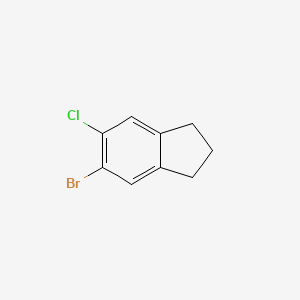 molecular formula C9H8BrCl B2373709 5-bromo-6-chloro-2,3-dihydro-1H-indene CAS No. 1781866-76-9