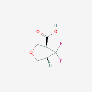 molecular formula C6H6F2O3 B2373712 (1R,5S)-6,6-Difluoro-3-oxabicyclo[3.1.0]hexane-1-carboxylic acid CAS No. 2287238-40-6