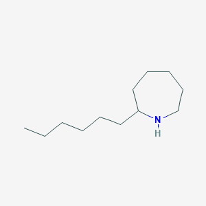 molecular formula C12H25N B2373727 2-Hexylazepane CAS No. 87107-43-5