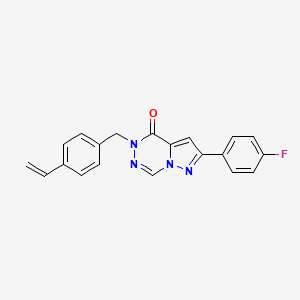 5-(4-ethenylbenzyl)-2-(4-fluorophenyl)pyrazolo[1,5-d][1,2,4]triazin-4(5H)-one