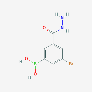 molecular formula C7H8BBrN2O3 B2373756 3-Bromo-5-(hydrazinecarbonyl)phenylboronic acid CAS No. 2096335-93-0