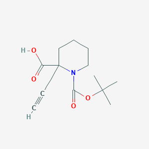 1-[(2-Methylpropan-2-yl)oxycarbonyl]-2-prop-2-ynylpiperidine-2-carboxylic acid