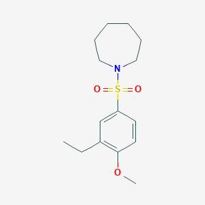 molecular formula C15H23NO3S B2373766 1-(3-Ethyl-4-methoxybenzenesulfonyl)azepane CAS No. 898646-87-2