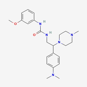molecular formula C23H33N5O2 B2373777 1-(2-(4-(二甲氨基)苯基)-2-(4-甲基哌嗪-1-基)乙基)-3-(3-甲氧基苯基)脲 CAS No. 1170442-46-2