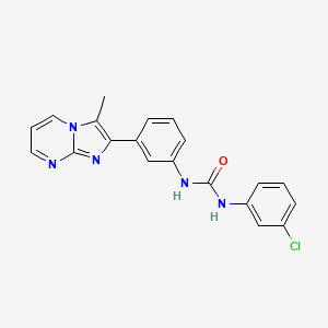 molecular formula C20H16ClN5O B2373783 1-(3-Chlorophenyl)-3-(3-(3-methylimidazo[1,2-a]pyrimidin-2-yl)phenyl)urea CAS No. 862812-01-9