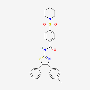 N-(5-phenyl-4-(p-tolyl)thiazol-2-yl)-4-(piperidin-1-ylsulfonyl)benzamide