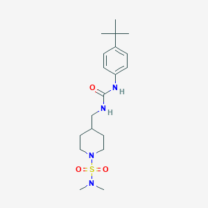 molecular formula C19H32N4O3S B2373788 4-((3-(4-(tert-butyl)phenyl)ureido)methyl)-N,N-dimethylpiperidine-1-sulfonamide CAS No. 2034294-98-7