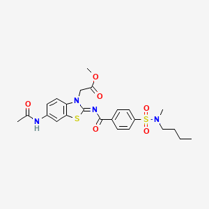 (Z)-methyl 2-(6-acetamido-2-((4-(N-butyl-N-methylsulfamoyl)benzoyl)imino)benzo[d]thiazol-3(2H)-yl)acetate