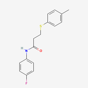 N-(4-fluorophenyl)-3-(p-tolylthio)propanamide