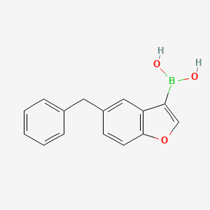 molecular formula C15H13BO3 B2373802 5-Benzylbenzofuran-3-ylboronic acid CAS No. 939050-20-1
