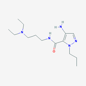molecular formula C14H27N5O B2373807 4-Amino-N-[3-(diethylamino)propyl]-1-propyl-1H-pyrazole-5-carboxamide CAS No. 2101199-04-4