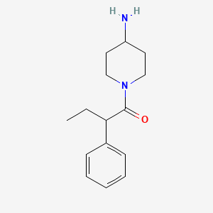 molecular formula C15H22N2O B2373811 1-(4-Aminopiperidin-1-yl)-2-phenylbutan-1-one CAS No. 1016764-58-1