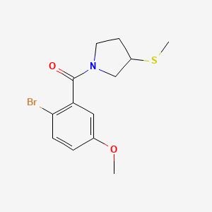 (2-Bromo-5-methoxyphenyl)(3-(methylthio)pyrrolidin-1-yl)methanone