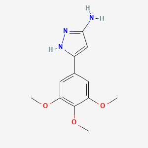 molecular formula C12H15N3O3 B2373824 5-(3,4,5-trimethoxyphenyl)-1H-pyrazol-3-amine CAS No. 502133-05-3