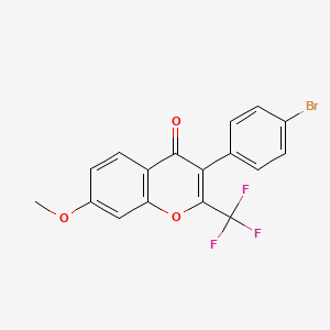 3-(4-Bromophenyl)-7-methoxy-2-(trifluoromethyl)chromen-4-one