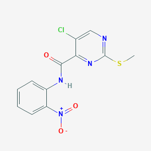 5-chloro-2-(methylsulfanyl)-N-(2-nitrophenyl)pyrimidine-4-carboxamide
