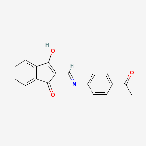 2-(((4-Acetylphenyl)amino)methylene)indane-1,3-dione