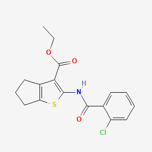 ethyl 2-[(2-chlorobenzoyl)amino]-5,6-dihydro-4H-cyclopenta[b]thiophene-3-carboxylate