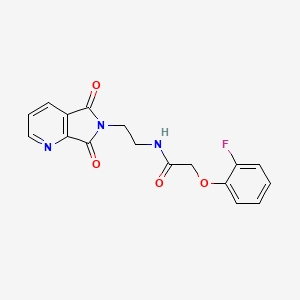 molecular formula C17H14FN3O4 B2373849 N-(2-(5,7-dioxo-5H-pyrrolo[3,4-b]pyridin-6(7H)-yl)ethyl)-2-(2-fluorophenoxy)acetamide CAS No. 2034523-05-0