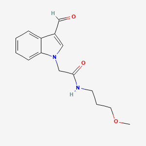 molecular formula C15H18N2O3 B2373851 2-(3-甲酰-1H-吲哚-1-基)-N-(3-甲氧基丙基)乙酰胺 CAS No. 333750-66-6