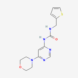 molecular formula C14H17N5O2S B2373864 1-(6-吗啉基嘧啶-4-基)-3-(噻吩-2-基甲基)脲 CAS No. 1396865-71-6