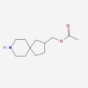 molecular formula C12H21NO2 B2373871 8-Azaspiro[4.5]decan-2-ylmethyl acetate CAS No. 2007921-09-5