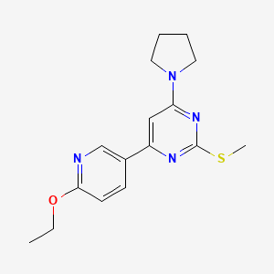 4-(6-Ethoxypyridin-3-yl)-2-methylsulfanyl-6-pyrrolidin-1-ylpyrimidine