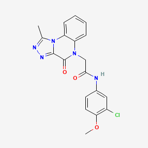 molecular formula C19H16ClN5O3 B2373893 N-(3-chloro-4-methoxyphenyl)-2-(1-methyl-4-oxo-[1,2,4]triazolo[4,3-a]quinoxalin-5(4H)-yl)acetamide CAS No. 1359319-85-9