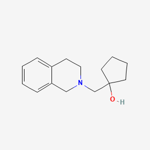 molecular formula C15H21NO B2373895 1-[(1,2,3,4-Tetrahydroisoquinolin-2-yl)methyl]cyclopentan-1-ol CAS No. 1486089-23-9