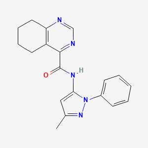 molecular formula C19H19N5O B2373896 N-(5-Methyl-2-phenylpyrazol-3-yl)-5,6,7,8-tetrahydroquinazoline-4-carboxamide CAS No. 2415571-76-3