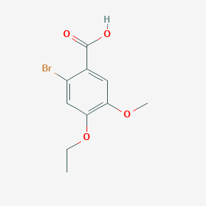 molecular formula C10H11BrO4 B2373899 2-Bromo-4-ethoxy-5-methoxybenzoic acid CAS No. 838814-43-0