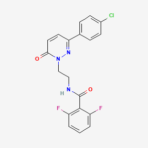 molecular formula C19H14ClF2N3O2 B2373902 N-[2-[3-(4-氯苯基)-6-氧代嘧啶-1-基]乙基]-2,6-二氟苯甲酰胺 CAS No. 921531-76-2