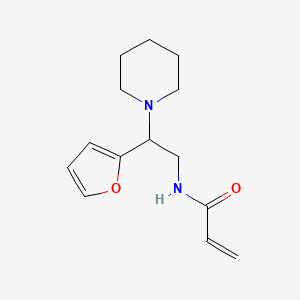 molecular formula C14H20N2O2 B2373909 N-[2-(Furan-2-yl)-2-piperidin-1-ylethyl]prop-2-enamide CAS No. 2305500-29-0