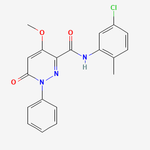 molecular formula C19H16ClN3O3 B2373910 N-(5-chloro-2-methylphenyl)-4-methoxy-6-oxo-1-phenyl-1,6-dihydropyridazine-3-carboxamide CAS No. 1004640-05-4