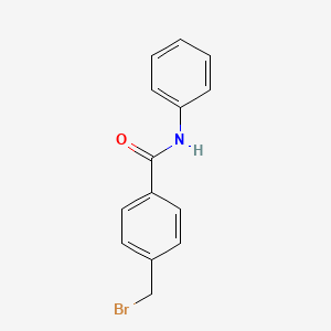 molecular formula C14H12BrNO B2373926 4-(bromomethyl)-N-phenylbenzamide CAS No. 566885-74-3