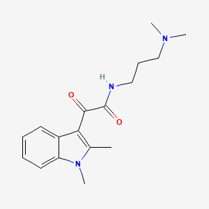 N-[3-(dimethylamino)propyl]-2-(1,2-dimethylindol-3-yl)-2-oxoacetamide